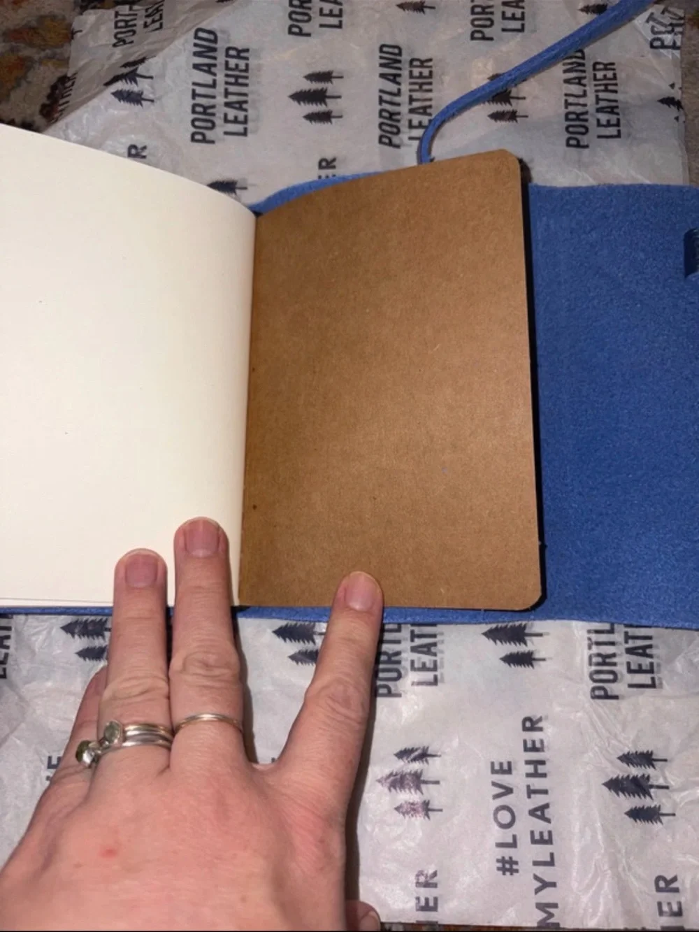 Comet Blue small wrap journal